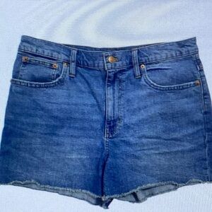 J. CREW High-Rise Denim Shorts in Tea Time Wash Size 30